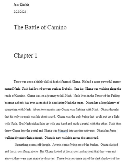The Battle of Camino Story